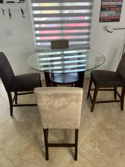 Dining table and chairs