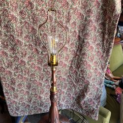 Very Heavy Table Metal Table Lamp Brown And Brass