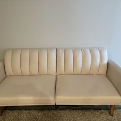 Light Pink Futon Couch-Barely Used