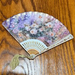 Lena Liu “Serenity” Unfolding Beauty Porcelain Fan Plate • Bradford Exchange 1998