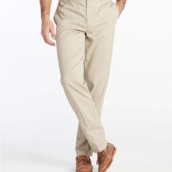 L.L. Bean Men's Wrinkle-Free Double LChinos, Classic Fit,Plain Front size 34X29