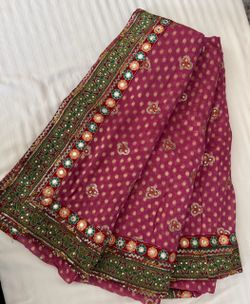 Fancy Indian sari or saree with matching blouse
