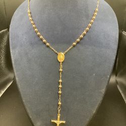 Gold Rosary Necklace