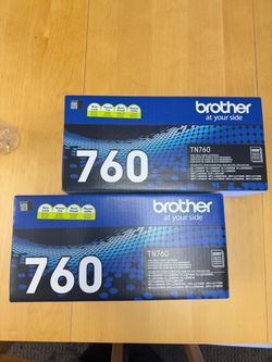 X2 Brother TN760 High Yield Toner Cartridge – Lot of 2