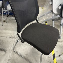 Stacking Mesh Back Sled Base Chairs From KI