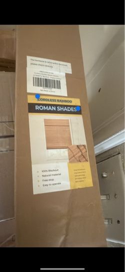 Cordless Bamboo Roman Shades Blackout