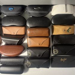 Lot Of 55 Ray Ban-Oakley-Maui Jim -Prada Carrera  Eye/Sunglasses Cases