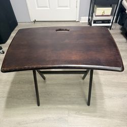 Eccostyle Solid Bamboo Folding Personal Desk (Mahogany)