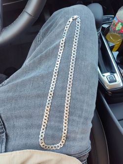 Men silver chain chain style really thick
