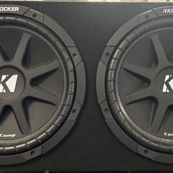 Dual 12” Kicker Comp Subwoofers in a Sealed Enclosure