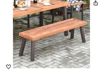 2.  Wood Bench, Patio   