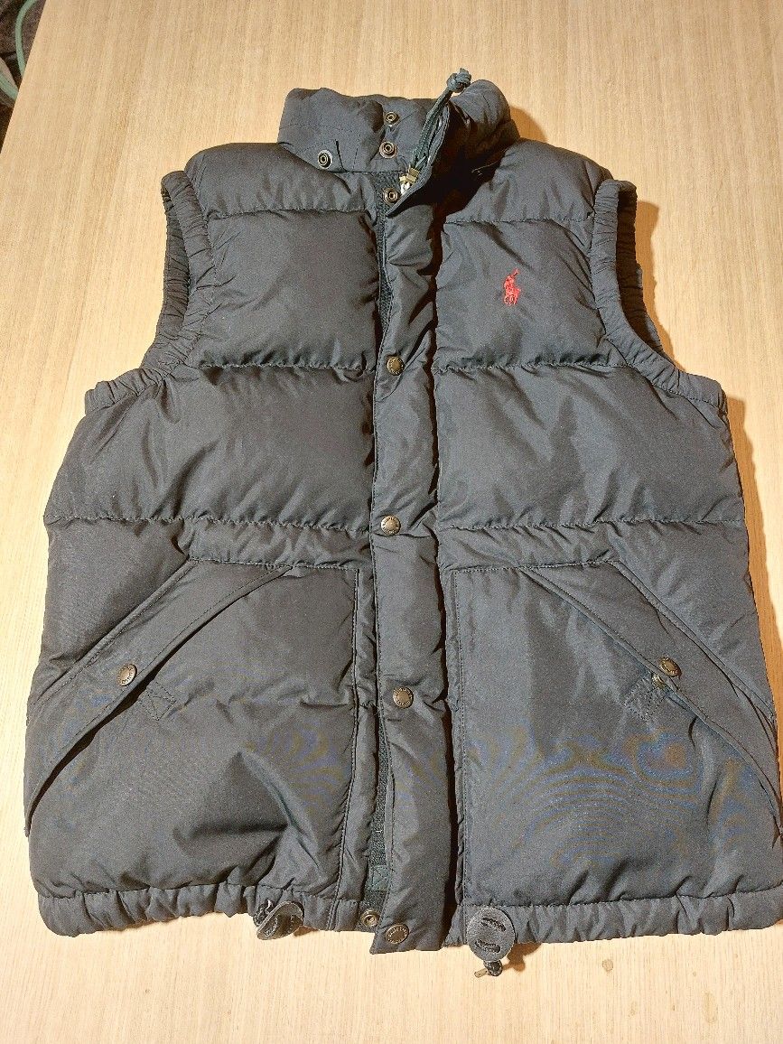 Classic 2010s Polo Ralph Lauren Bubble Vest Black Duck Feathers Men's Size S