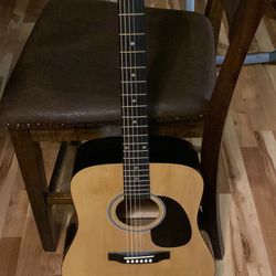 Squier by Fender SA-150 Beginner Dreadnought Acoustic Guitar - Natural Finish