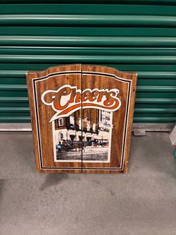 Vintage Cheers TV Show Dart Board Cabinet