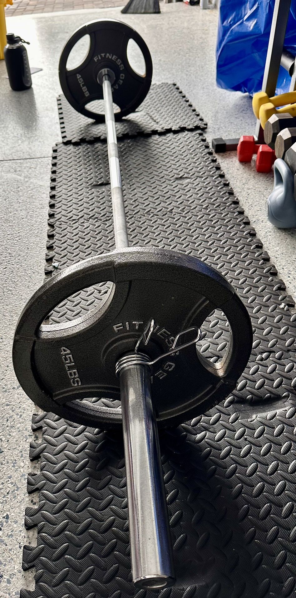 Barbell And Cast Plates