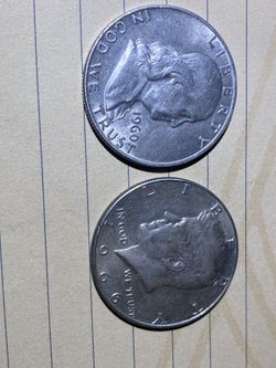 Kennedy Half Dollar1966 And Franklin Half Dollar  1960 For For $60 Both. O Less 
