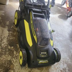 Ryobi 40v Lawmower Selfpropelled Like New Open Box Comes With Battery And Charger 
