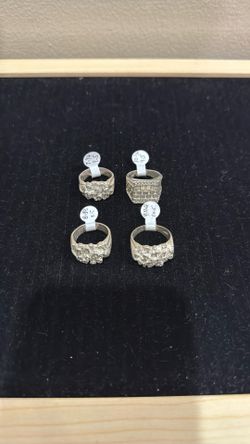 925 Sterling Silver Nugget Rings
