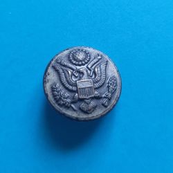Vintage Scarce U.S. Military Coat Of Arms Button WWI Era Antique 0.80" Diameter.