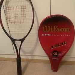 Wilson SPS Tech Court Power Series Tennis Racket Oversize 4 1/2" L4 w/  Cover