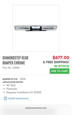 Westin Chrome FEY Diamond step rear bumper