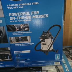 New Shop Vacs 6 Gallon 5hp