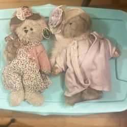 2 Victorian Bear Dolls