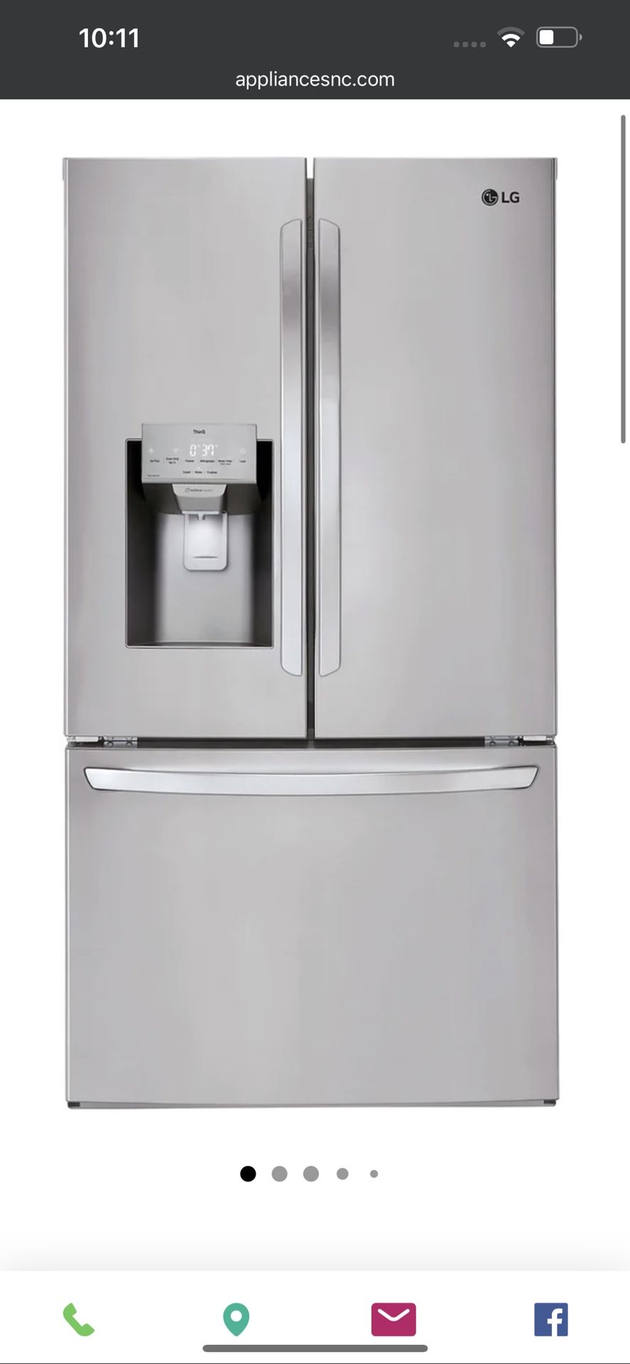 LG 28 cu. ft. 3 Door French Door Refrigerator with Craft Ice 