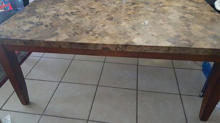 Marble table no chairs