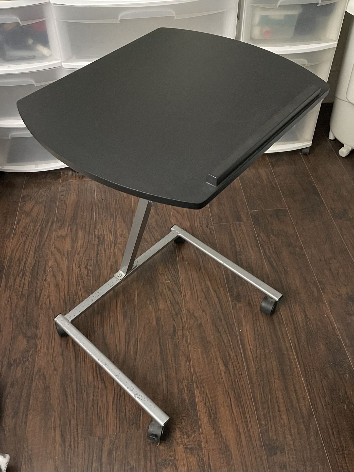 Adjustable Tilt-Top Table Desk on Wheels – for Tablet, Laptop, or Writing