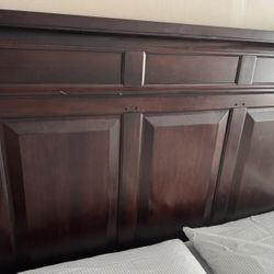 Solid wood modern bed frame