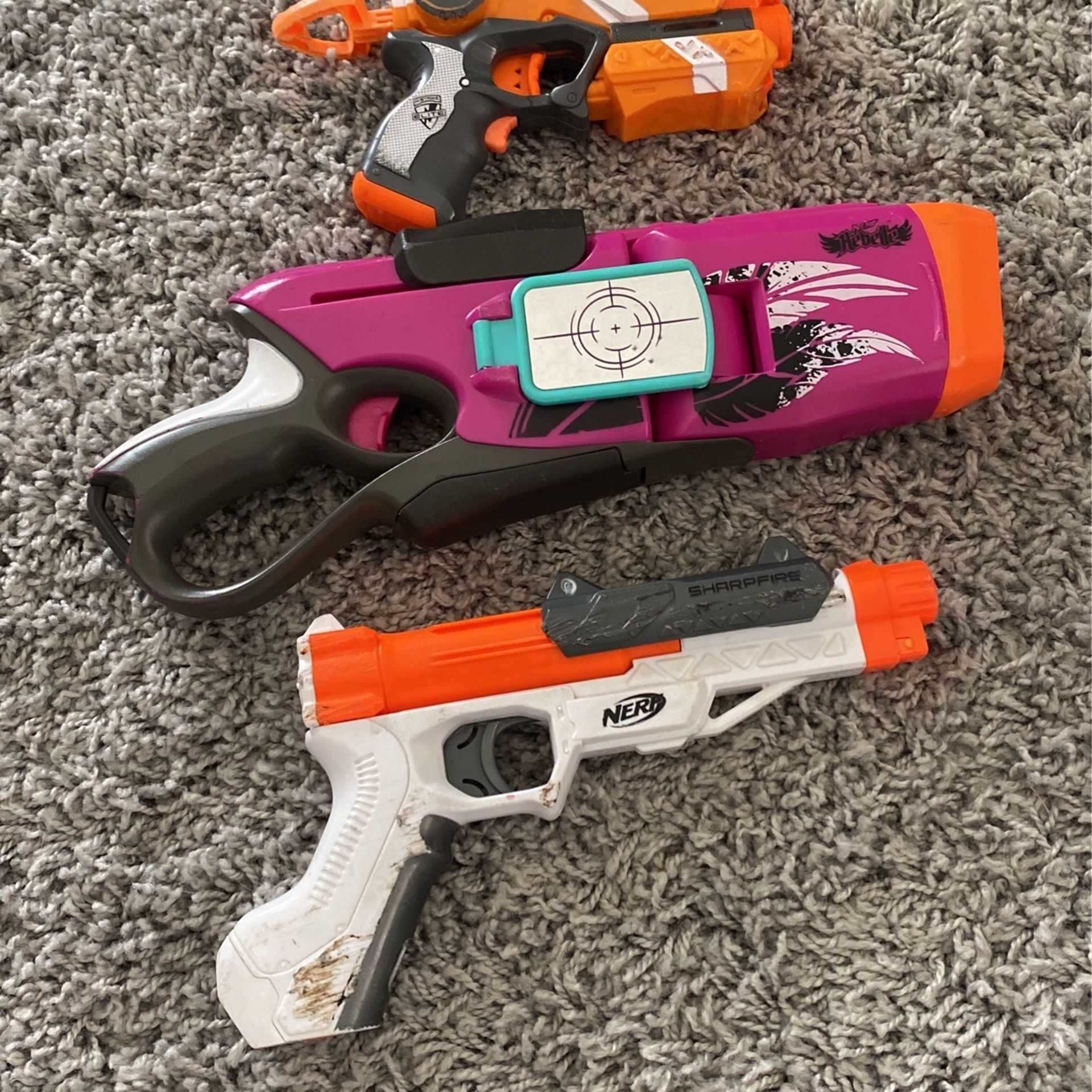 3 Set Nerf Guns Good Condition