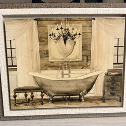 Wood Bathroom Wall Art