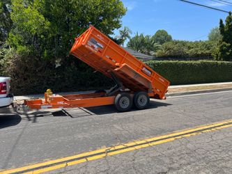 Heavy duty quality 7x14 scissor lift dump trailer