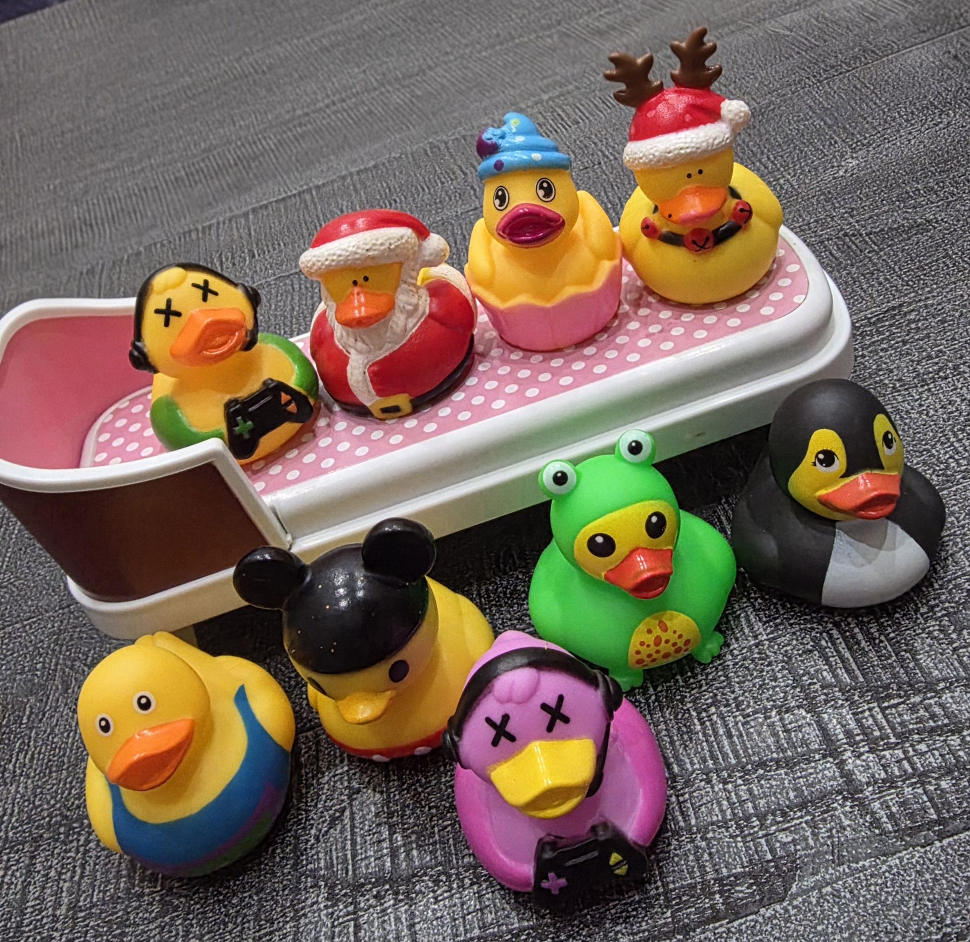 Cute Character Rubber Ducks – Bath Toy Set (9 pcs)