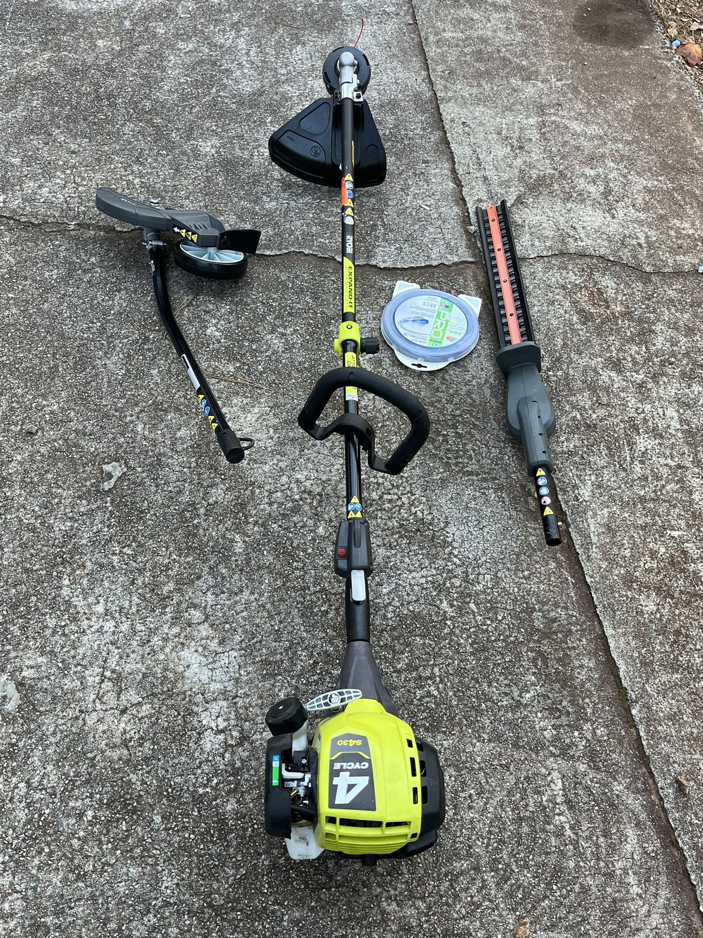 Ryobi 4 cycle string trimmer edger and hedge trimmer attachment 120 for
