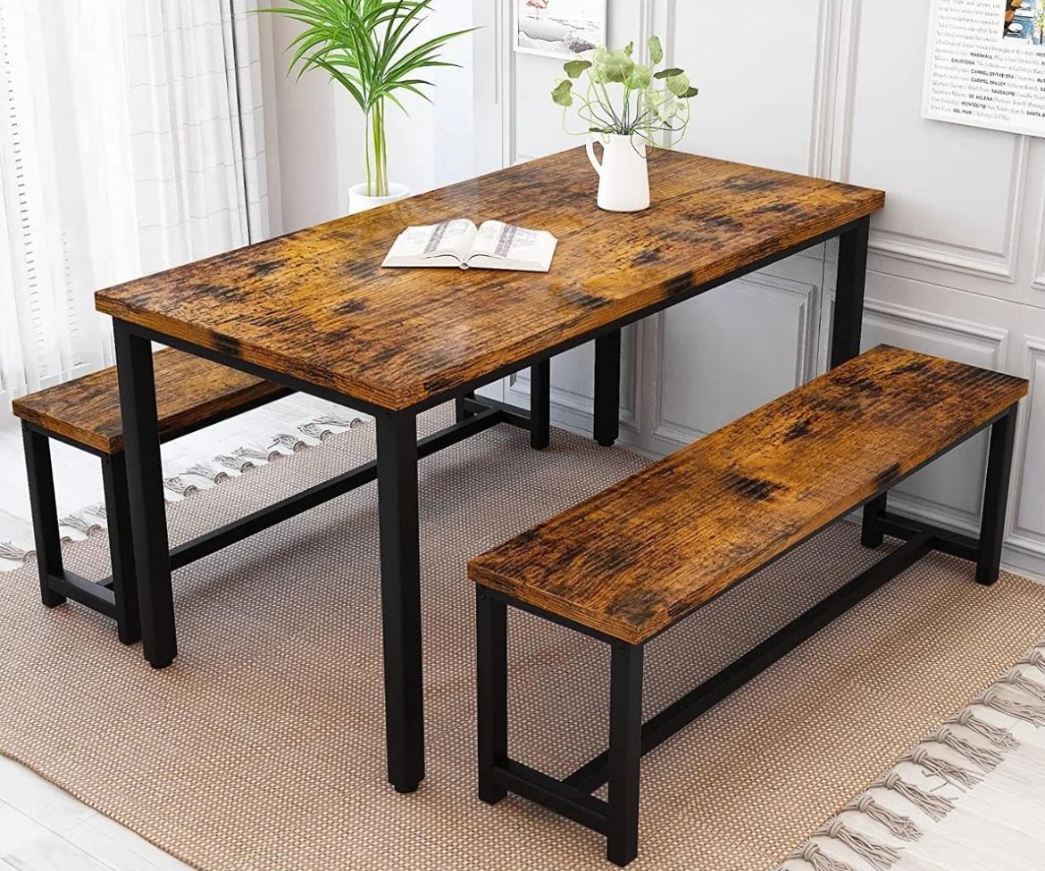 Dining Table With Two Benches See Pictures For A Similar Table