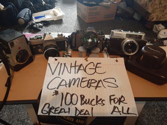 For vintage cameras very good condition hundred bucks for all our best offer