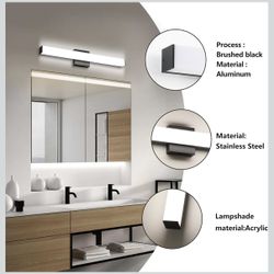 2pk YHTlaeh LED Bathroom Vanity Lights - 24” 14W 4000K - Natural White. NIB