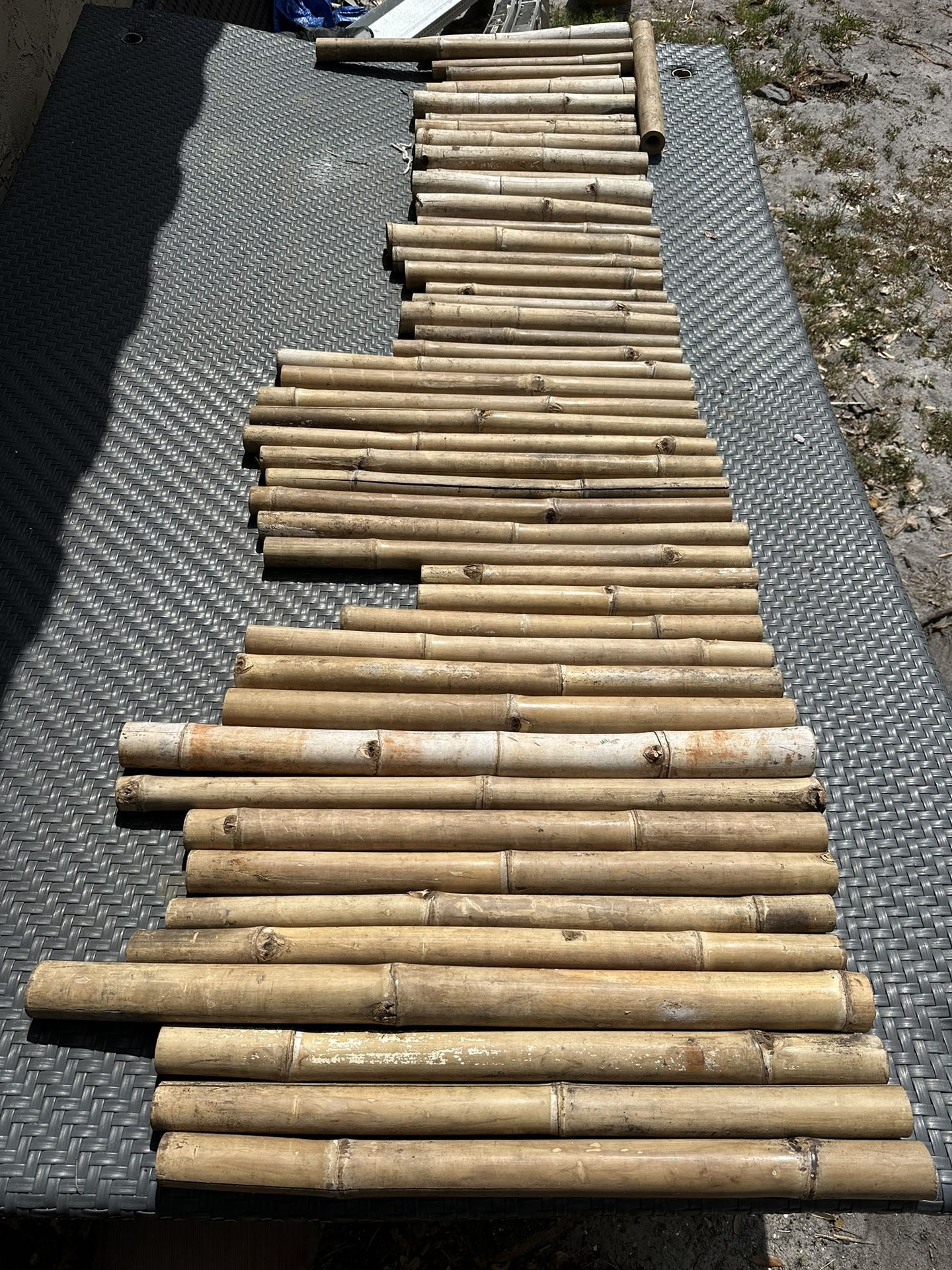 50 Solid Bamboo Wooden Poles 