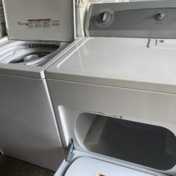 Whirlpool Washer And Dryer Electric Kenmore Both Working Great Super Capacity On Both Plus All Water Hoses Including 