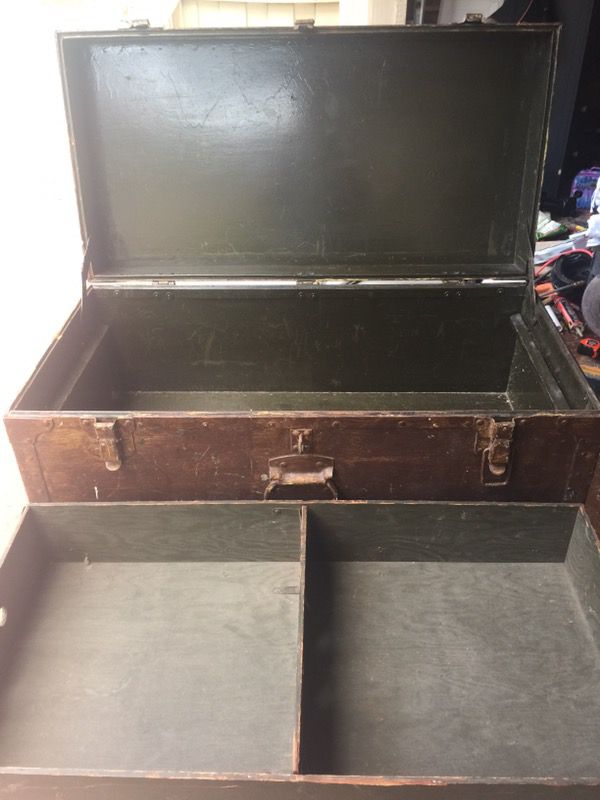 1949 Military Footlocker - Original And Extremely Vintage