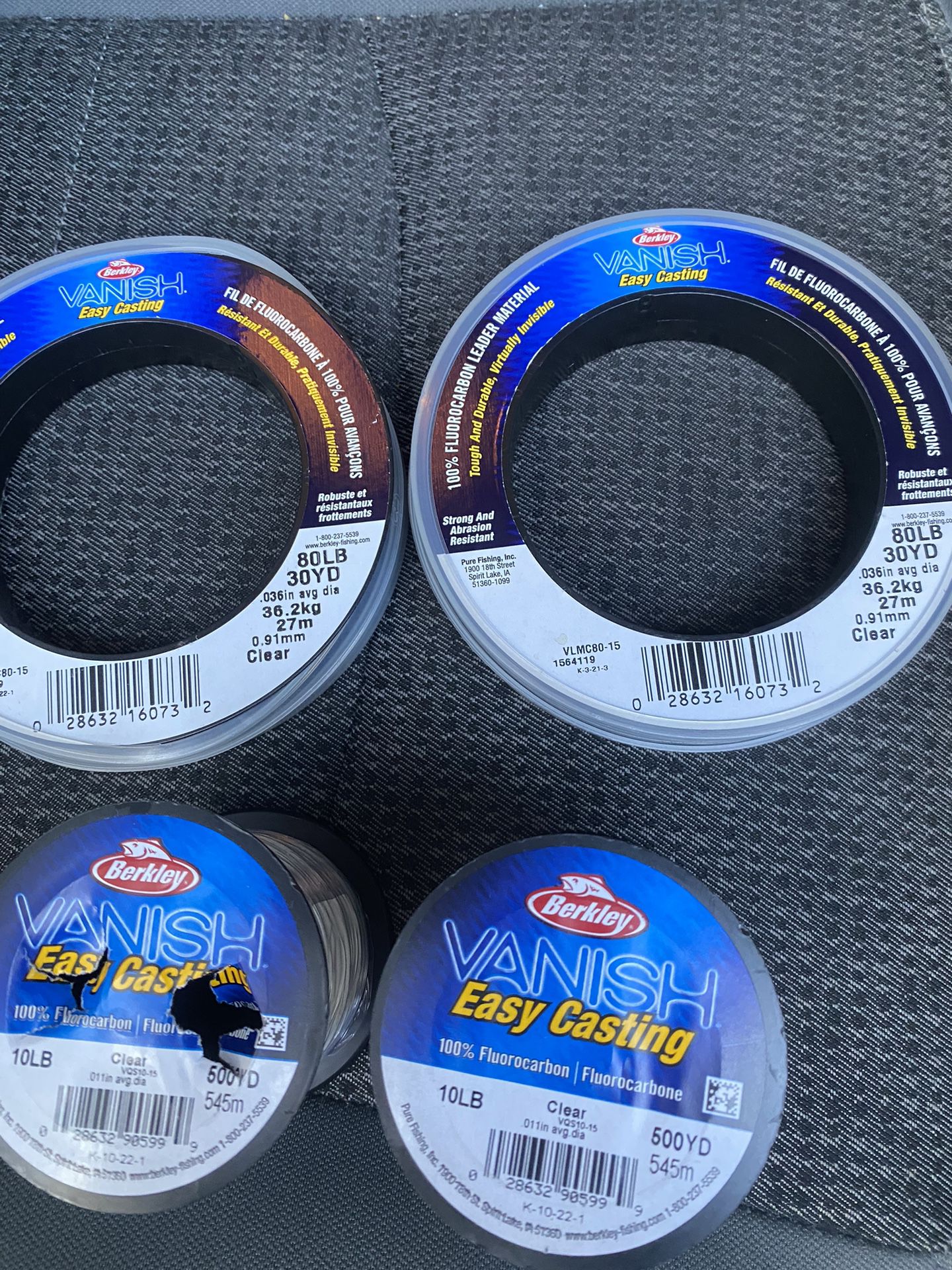 Brand New 80 Lb Vanish Leader Line, and Two Spools Of 10 Pound Test fishing  line for Sale in Port St. Lucie, FL - OfferUp