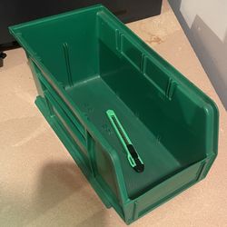 10-Uline Plastic Stack Storage Bins 11”x5.5”x5”