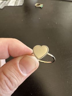 Valentine’s Day Special! 14k Solid White Gold Heart Ring