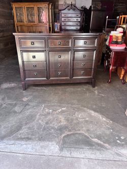Dark Brown Long Dresser
