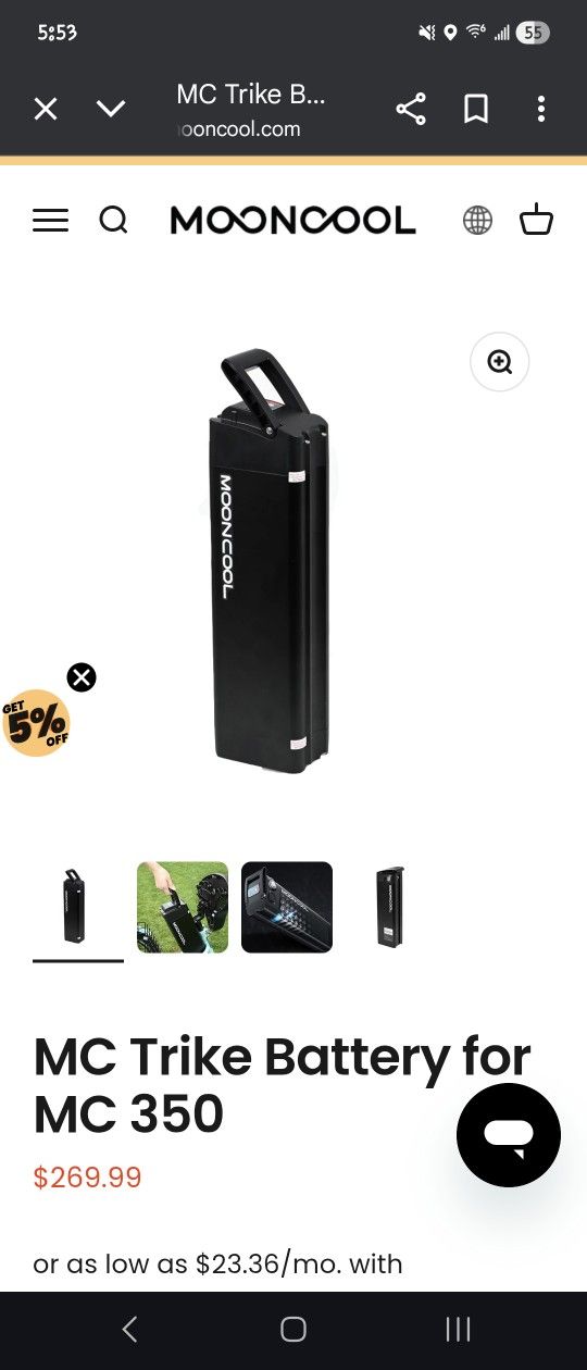 E-Bike Battery + Charger