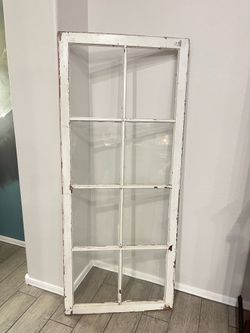 Rustic Vintage Wood Eight Pane Window Frame
