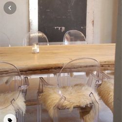 Katya Clear Arm Clear Kitchen/ Dininig Chairs