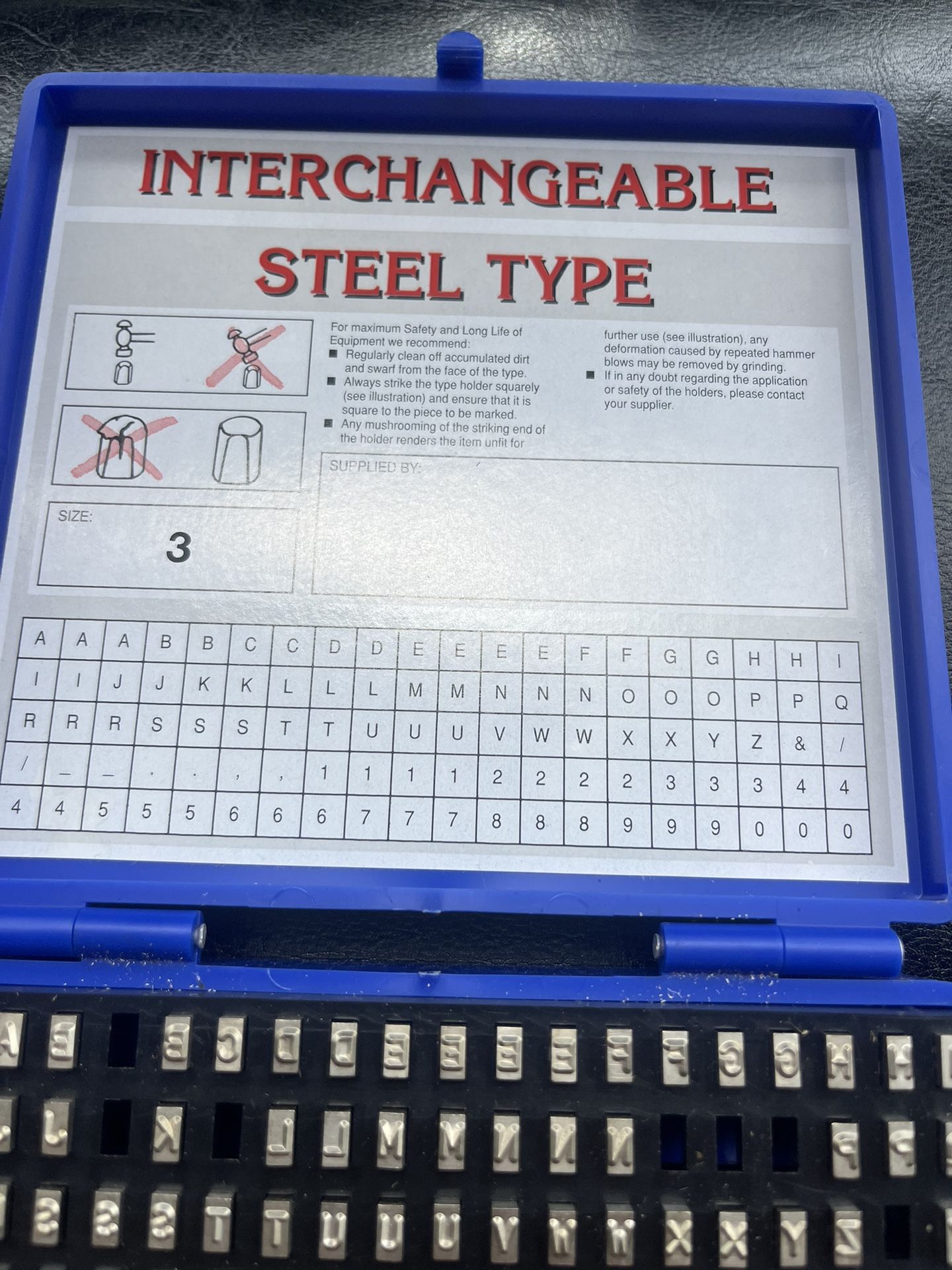 Pryor Interchangeable Steel Type Size 3
